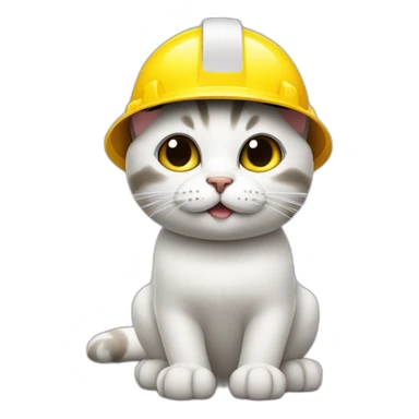 cat-with-construction-helmet sticker