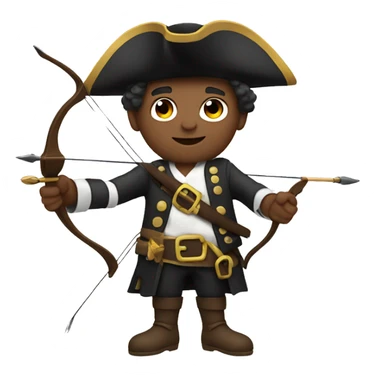 Pirate shooting a bow and arrow sticker