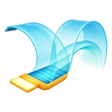 Light waves being channeled through a tube waveguide sticker