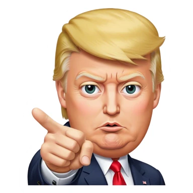 Donald Trump points his finger at the camera
realistic sticker