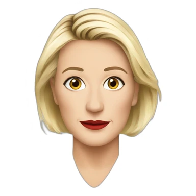 Marine lepen avec maquillage sticker