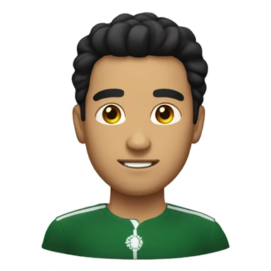 mexican man with light skin and  black slicked back hair sticker