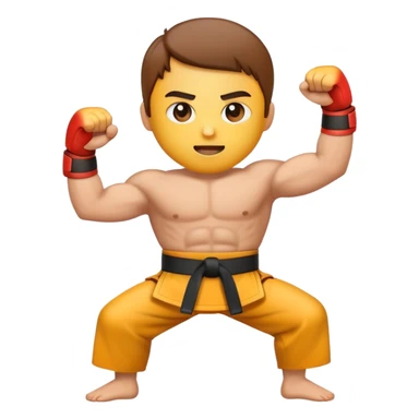🥋 the martial arts emoji but with a brown belt instead of a black belt sticker