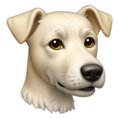 Chien terrier couleur creme sticker