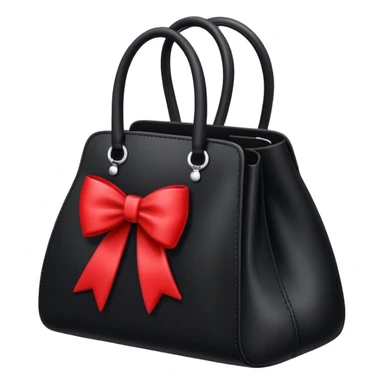 black bag with bows sticker