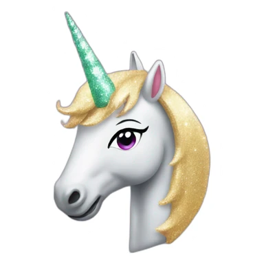 Glitzer Einhorn sticker