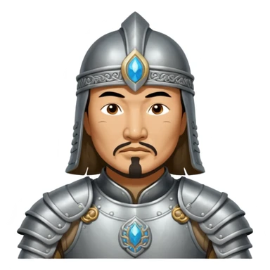 portrait of Genghis Khan in armor sticker