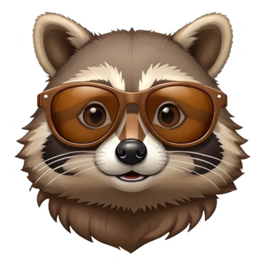 Raccoon with sunglasses sticker