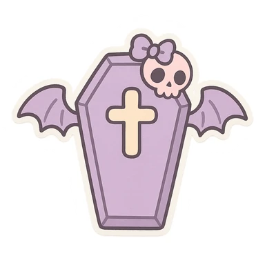 pastel goth objects, show one  sticker