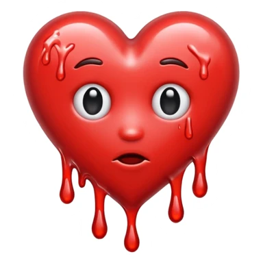 Melting heart  sticker