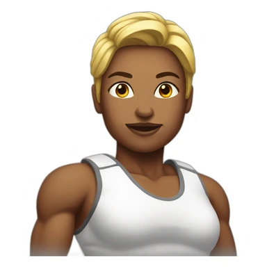 Muscular woman sticker