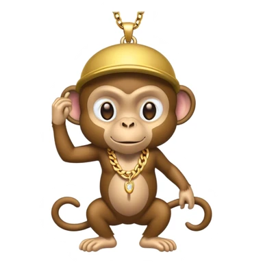 Hip hop monkey sticker