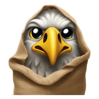 Eagle in a sack sticker