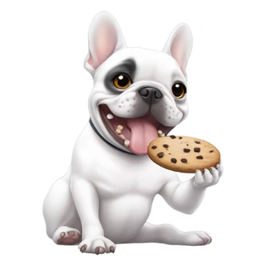 French bulldog Eating cookies￼ sticker