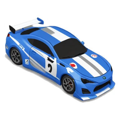 Dark pearl-blue Card stock Papercraft fr-s racecar sticker