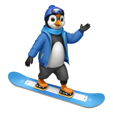 Snowboarder Penguin sticker