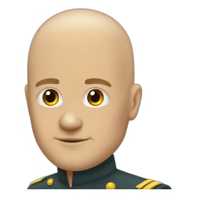 bald military ensign Yarkov sticker