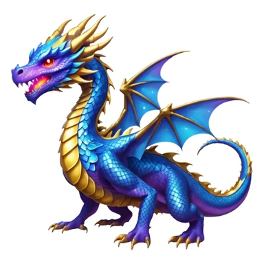 Amazing cool dragon with golden purpleish blue aura firing a energy blast which looks cool and dangerous at the sametime sticker