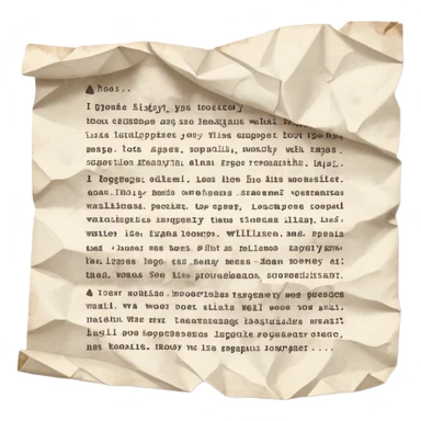 piece of paper with written text only sticker