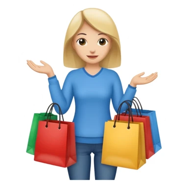 woman holding shopping bags sticker