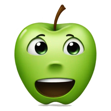 apple with face and have ozempic  sticker