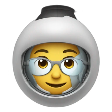 An astronaut with graduation hat sticker