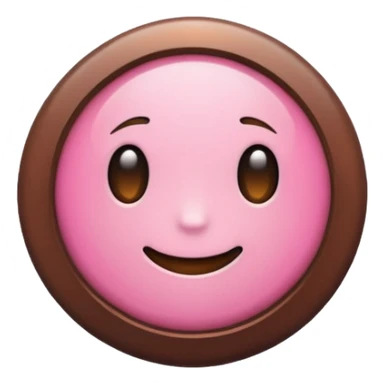 pink and brown button sticker