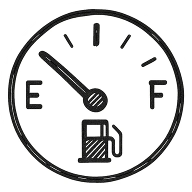 fuel gauge icon icon hand drawn outline style sticker