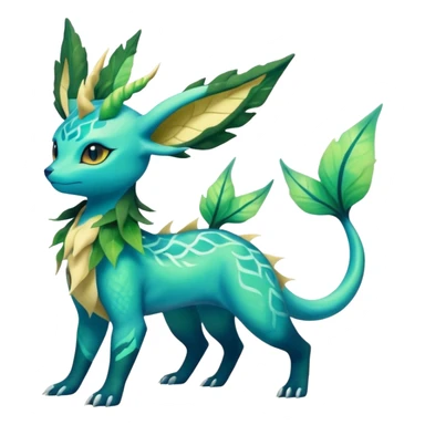 Salandit-Leafeon-Vaporeon-hybrid-fusion (full body) sticker