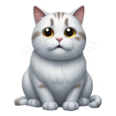 sad cat cold in the snow sticker