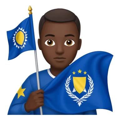 Black man holding bosnia flag sticker