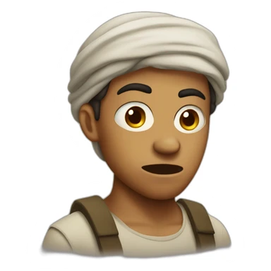 angry, young, israelite man, olive skin sticker