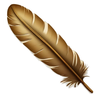a feather quill and an open SCROLL sticker