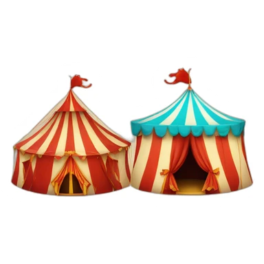 circus tent and one red cat  sticker