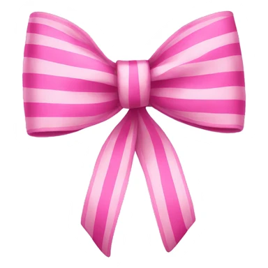 Pink striped bow sticker