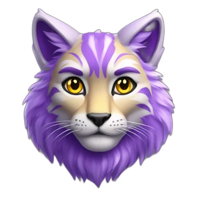 purple yellow lynx furry sticker
