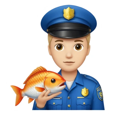 police officer fish sticker