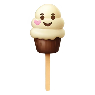 ice cream on a stick with chocolate  sticker