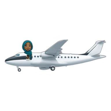 Hijab black girl pilote un avion sticker
