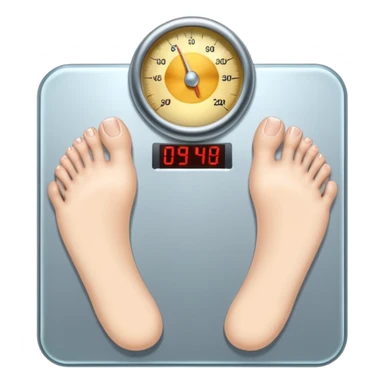 feet on digital scales sticker