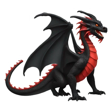 Black and red dragon  sticker