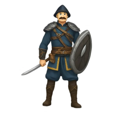 cossack-warrior sticker