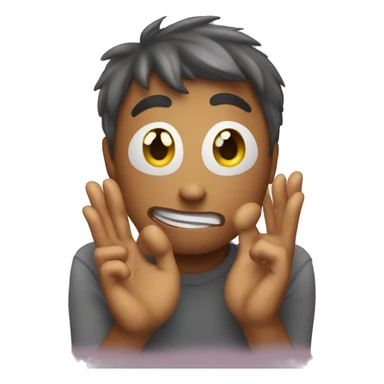 concerned emoji cheering up another sad emoji by patting it n the head to make it all better sticker