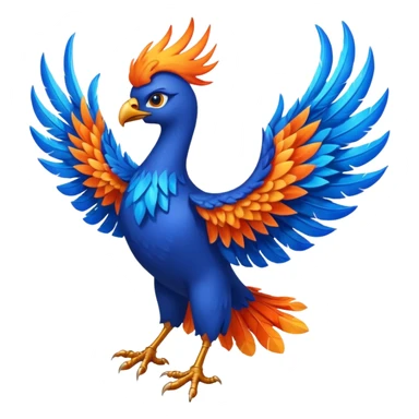 A blue version of 🐦‍🔥 (it’s a Phoenix) sticker