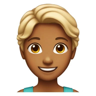 smiling girl with tanned skin sticker