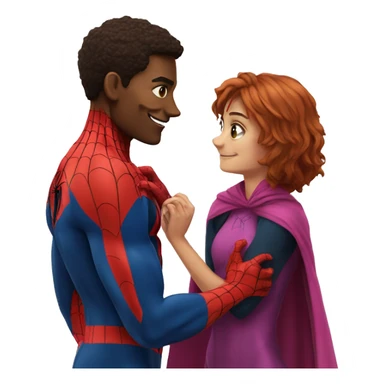 spiderman with « i love yona » sticker