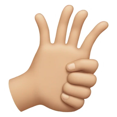 Biting hand with a pleasing face sticker