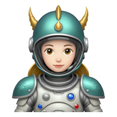 closed helmet astronaut riding dragon sticker