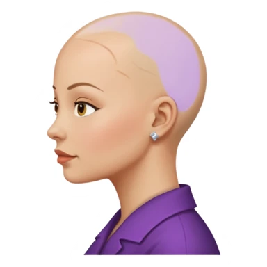 So she supposed to be bald and I kind of want her facing her side sticker