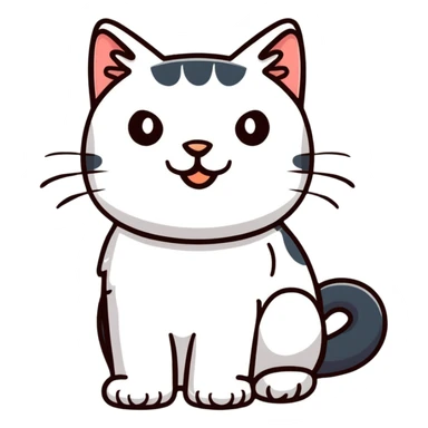 A cat with 100 foots sticker